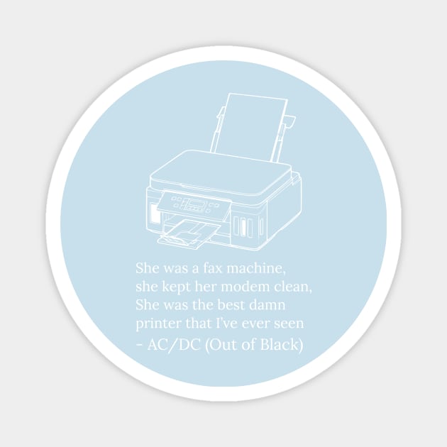 Fax Machine Magnet by Bryan's Tees